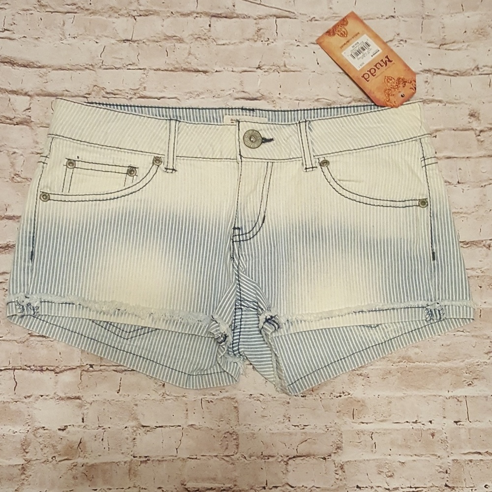 Mudd Pin Stripe Denim Shorts